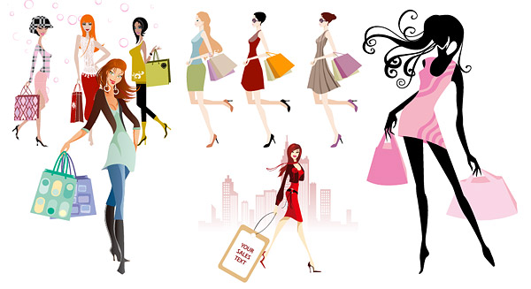 shopping girl fashion 