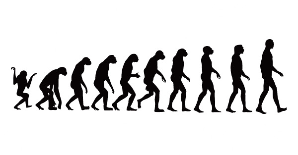 Elements of process of human evolution Vector