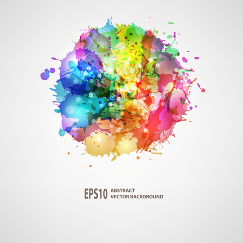 Splash watercolor blots abstract background vector 06