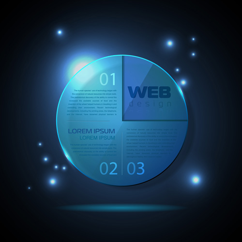 fographics template design vector 08 Blue web infographics template design vector 08