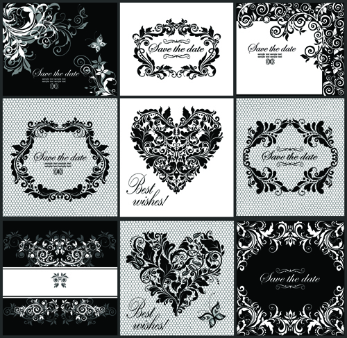 Bow christmas cards vector 03
