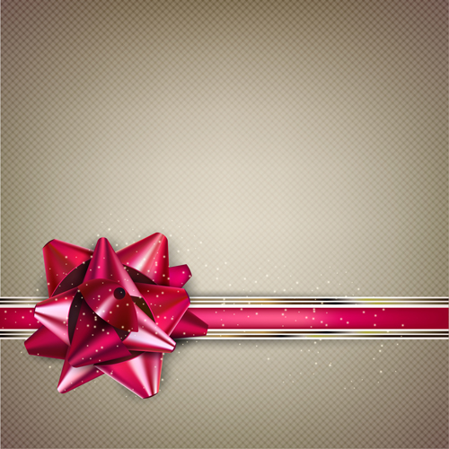 Bow christmas cards vector 05