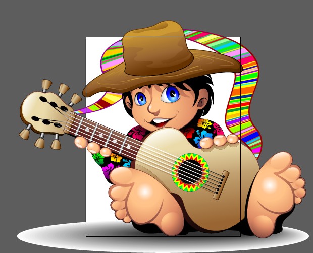 guitar cartoon boy 