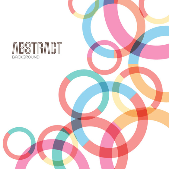 Colored round abstract background vector
