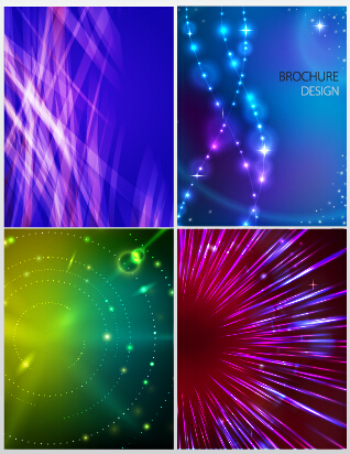 Cover of magazine with brochure vector set 07