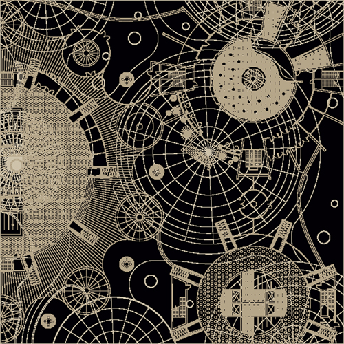 Creative architectural blueprint background vector 03