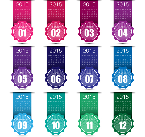 labels creative calendar 2015 