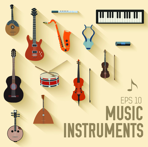 vector graphics music instruments creative background vector background 