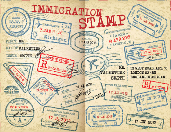 Different stamp retro style vector
