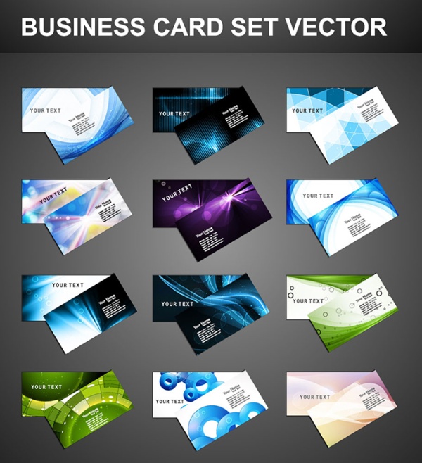 Elegant business card design set vector