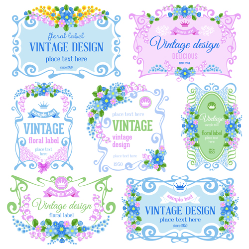 Elegant frame vintage design vector 02