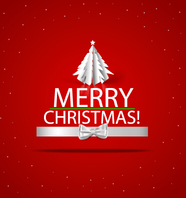 Elegant red background 2015 christmas creative vector 04