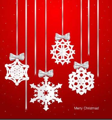 Elegant red background 2015 christmas creative vector 07