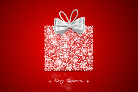 Elegant red background 2015 christmas creative vector 08