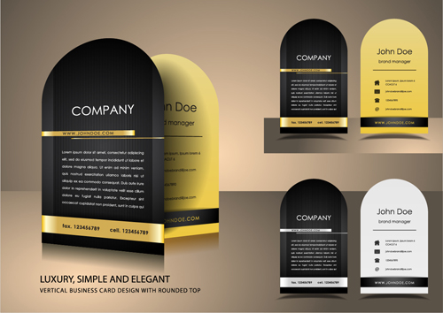 Elipse business cards design vector material 02
