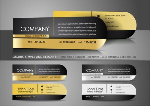Elipse business cards design vector material 08