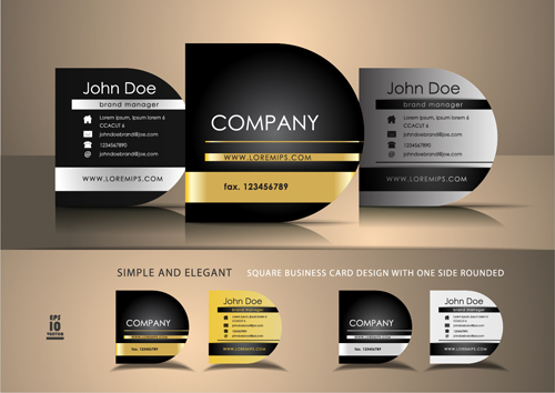 Elipse business cards design vector material 10