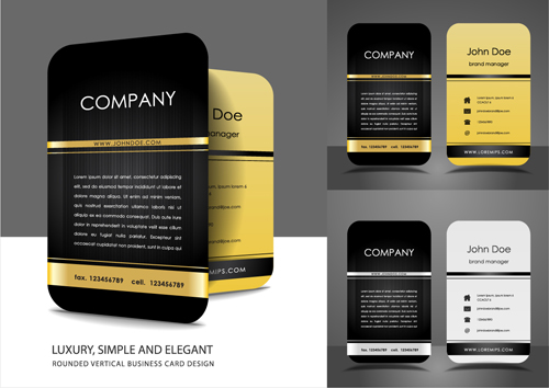 Elipse business cards design vector material 11