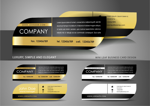 Elipse business cards design vector material 13