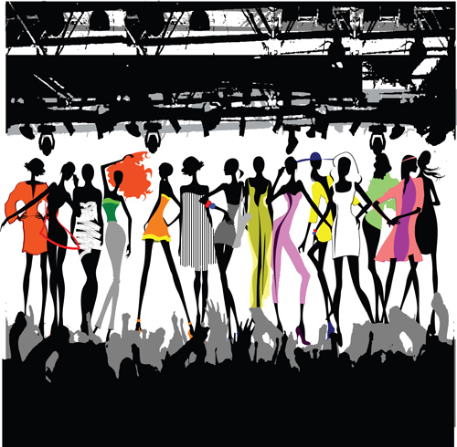 Fashion model vectors
