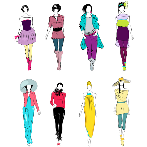 vector fashion fashion girls elements element Design Elements 