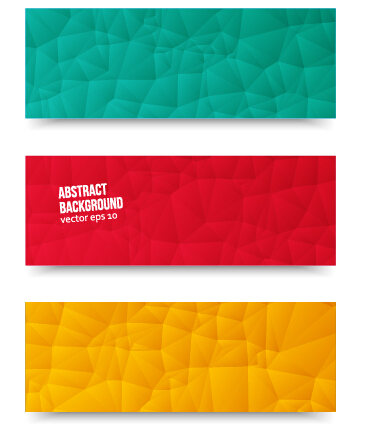 Geometric shapes abstract banners graphic vector 03