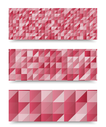 Geometric shapes abstract banners graphic vector 04