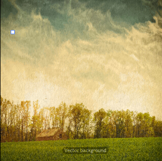 Green nature retro background vector 02