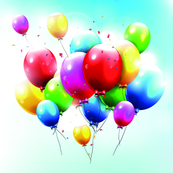 happy birthday colored balloons balloon 