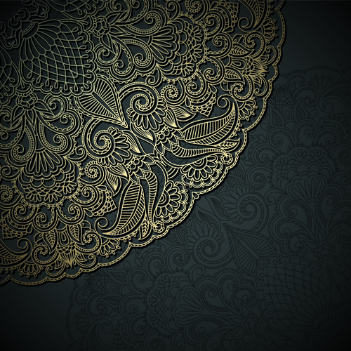 orative pattern vector background 02 Lace decorative pattern vector background 02