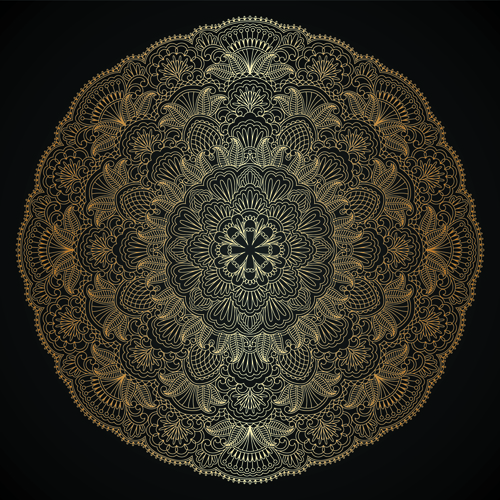 orative pattern vector background 04 Lace decorative pattern vector background 04