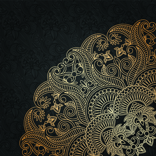 orative pattern vector background 05 Lace decorative pattern vector background 05