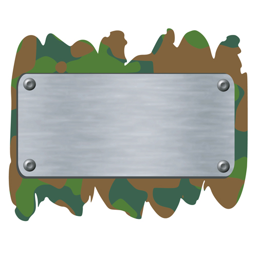 Military elements Frame vector 04
