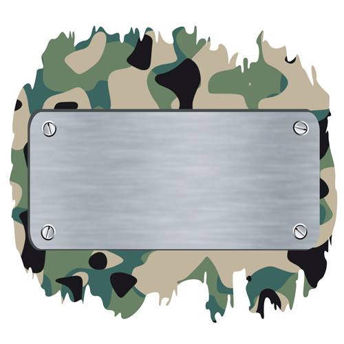 Military elements Frame vector 05