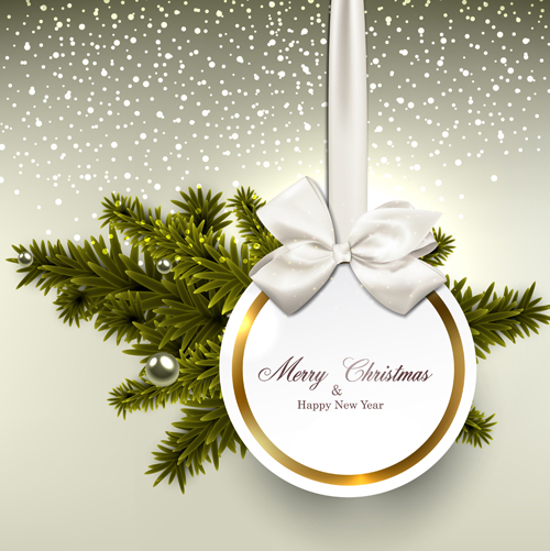 Ornate baubles christmas card set 03