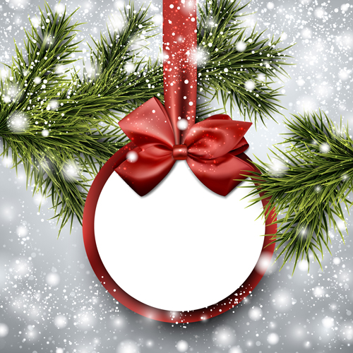 Ornate baubles christmas card set 05