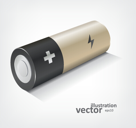 Realistic battery vector material set 04