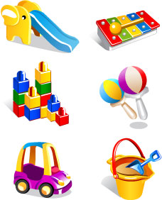 ren toys creative design graphics 01 Realistic children toys creative design graphics 01