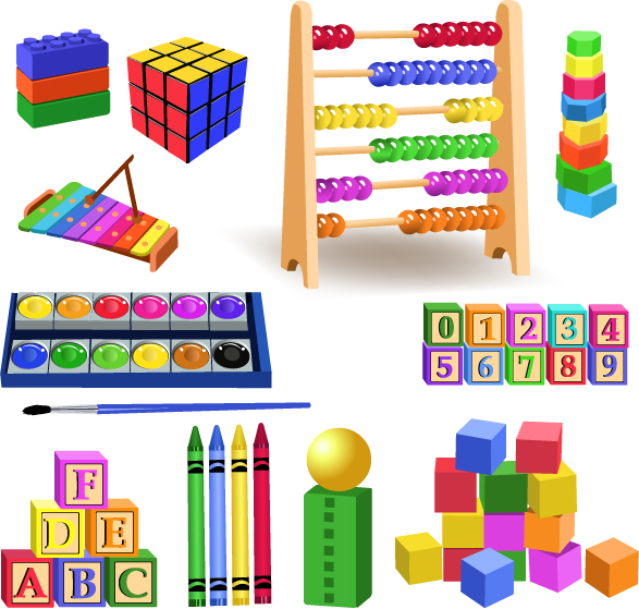 ren toys creative design graphics 05 Realistic children toys creative design graphics 05