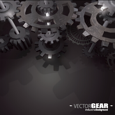 stic gear design vector background 01 Realistic gear design vector background 01