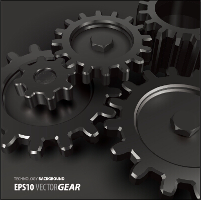 stic gear design vector background 02 Realistic gear design vector background 02
