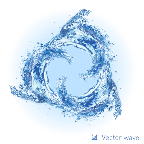 Realistic water wave vector background 02