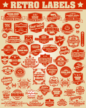 Retro High quality labels 04