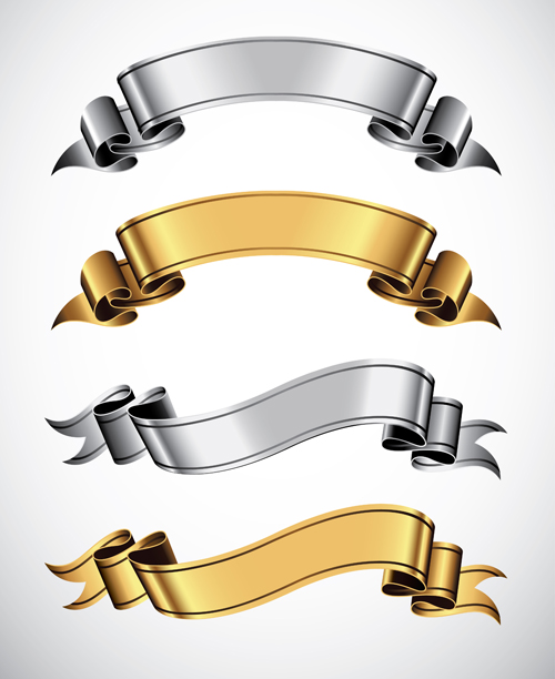 Shiny Ribbons design elements 04