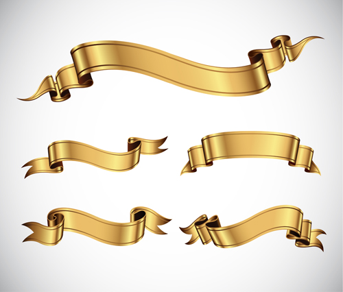 Shiny Ribbons design elements 05