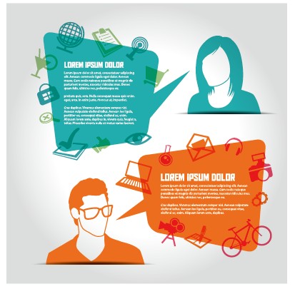 Social network business people vector 02