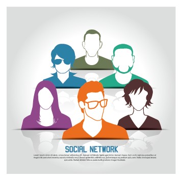Social network business people vector 03