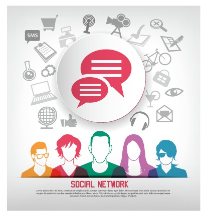 Social network business people vector 04