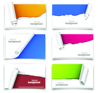 Torn paper creative vector background 02