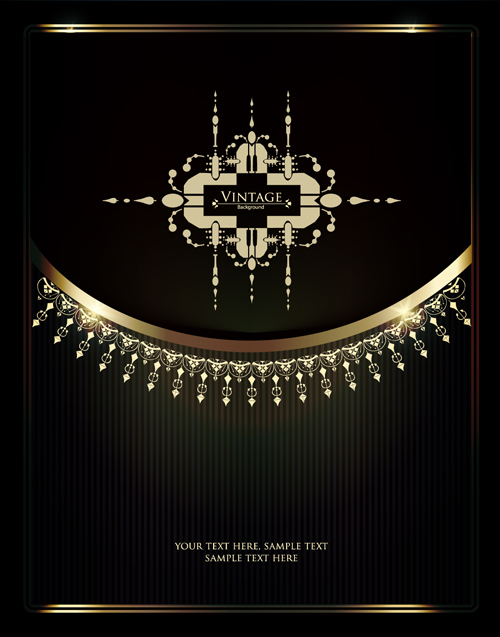 Vintage Dark Backgrounds vector 01